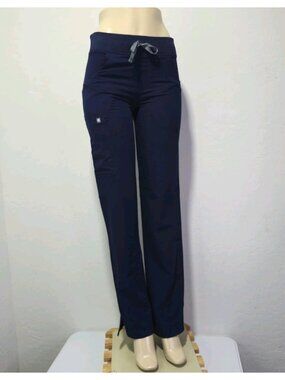 Figs Kade Cargo Scrub Pants Navy Blue Women's XS Tall (33" Inseam)